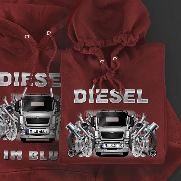 TGS 18.480 Hoodie für Damen u. Herren personalisiert mit deinem LKW u. Kennzeichen!
