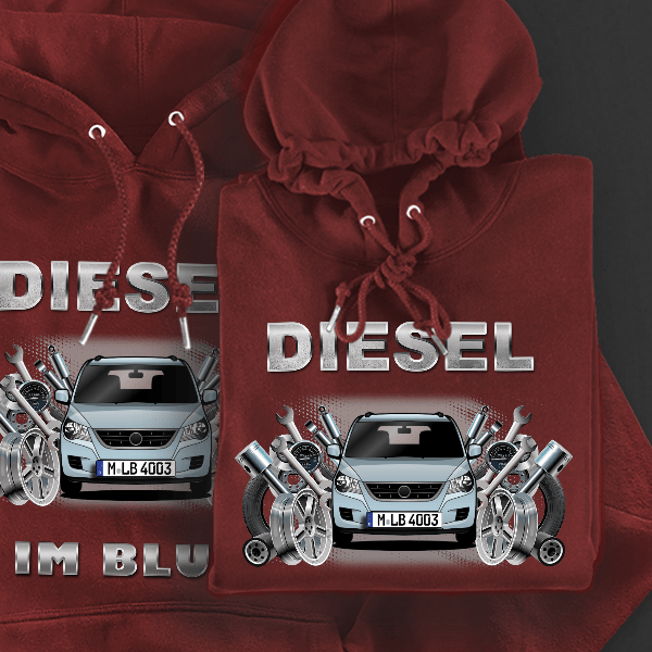 Routan Hoodie für Damen u. Herren personalisiert mit deinem Auto u. Kennzeichen!