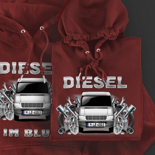 LT Hoodie für Damen u. Herren personalisiert mit deinem Auto u. Kennzeichen!