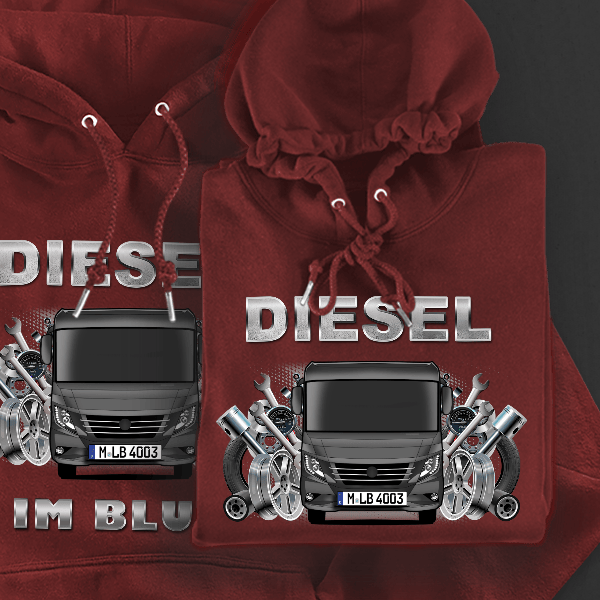 Arto Hoodie für Damen u. Herren personalisiert mit deinem Wohnwagen u. Kennzeichen!