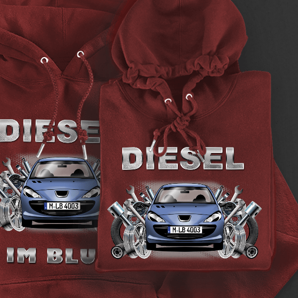 206+ Hoodie für Damen u. Herren personalisiert mit deinem Auto u. Kennzeichen!