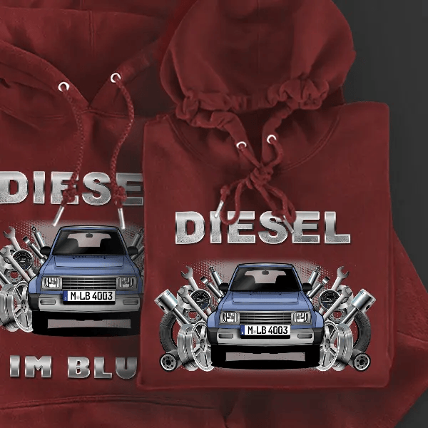 Rocky Hoodie für Damen u. Herren personalisiert mit deinem Auto u. Kennzeichen!