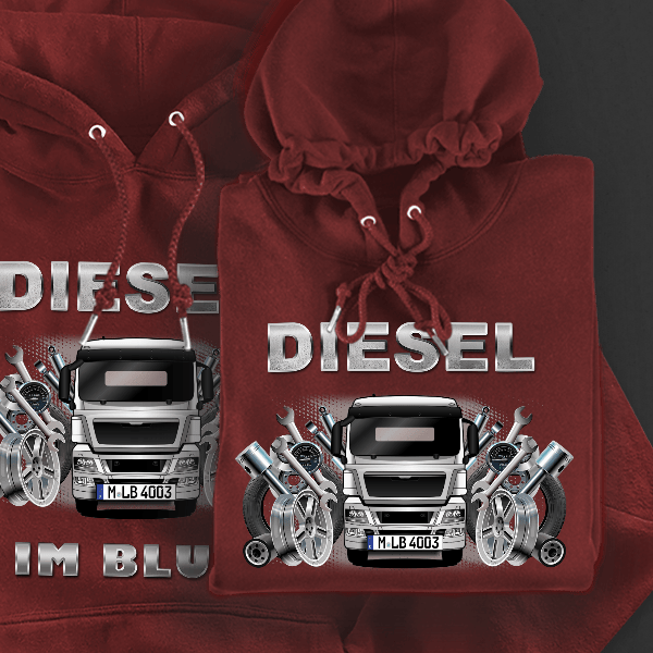 TGS 18.400 Hoodie für Damen u. Herren personalisiert mit deinem LKW u. Kennzeichen!