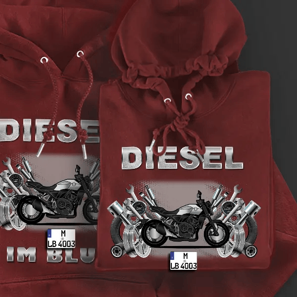 CB1000R Hoodie für Damen u. Herren personalisiert mit deinem Motorrad u. Kennzeichen!