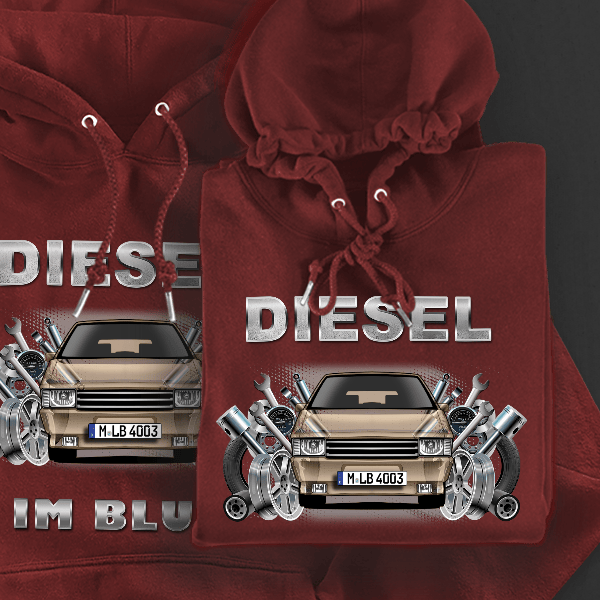 Espace Hoodie für Damen u. Herren personalisiert mit deinem Auto u. Kennzeichen!
