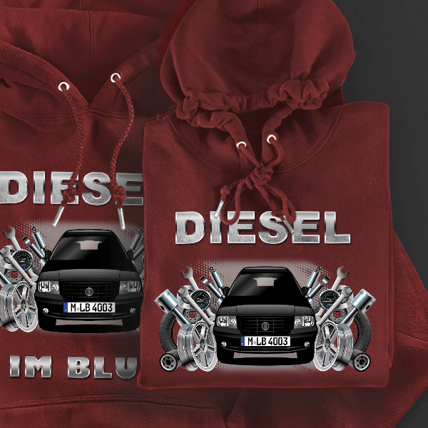 Scudo Hoodie für Damen u. Herren personalisiert mit deinem Auto u. Kennzeichen!