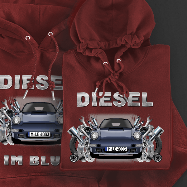 993 Coupe Hoodie für Damen u. Herren personalisiert mit deinem Auto u. Kennzeichen!