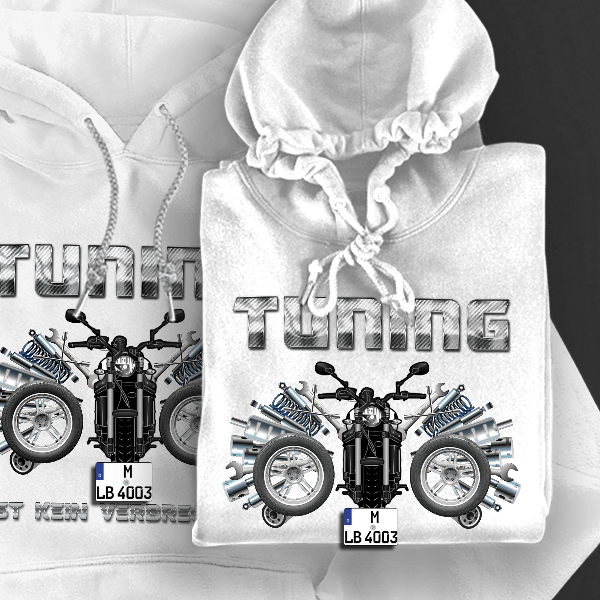 XSR900 Hoodie für Damen u. Herren personalisiert mit deinem Motorrad u. Kennzeichen!