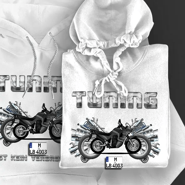 Transalp XL600V PD06 Hoodie für Damen u. Herren personalisiert mit deinem Motorrad u. Kennzeichen!