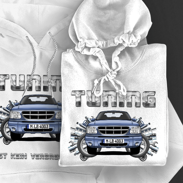 Explorer Hoodie für Damen u. Herren personalisiert mit deinem Auto u. Kennzeichen!