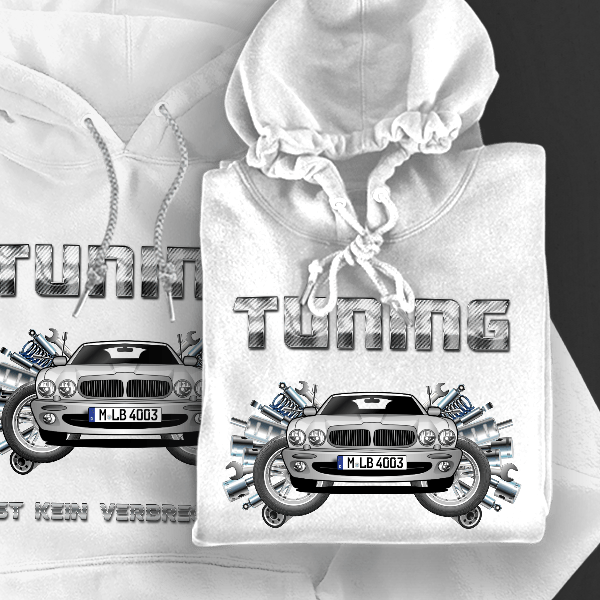 Daimler Hoodie für Damen u. Herren personalisiert mit deinem Auto u. Kennzeichen!
