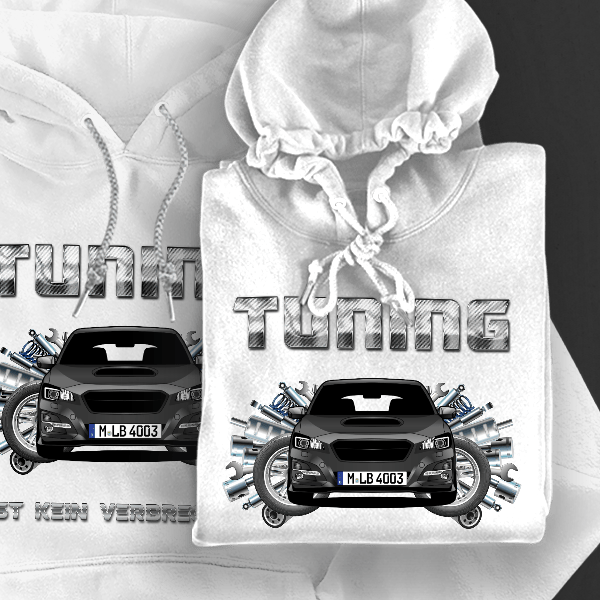 Levorg Hoodie für Damen u. Herren personalisiert mit deinem Auto u. Kennzeichen!