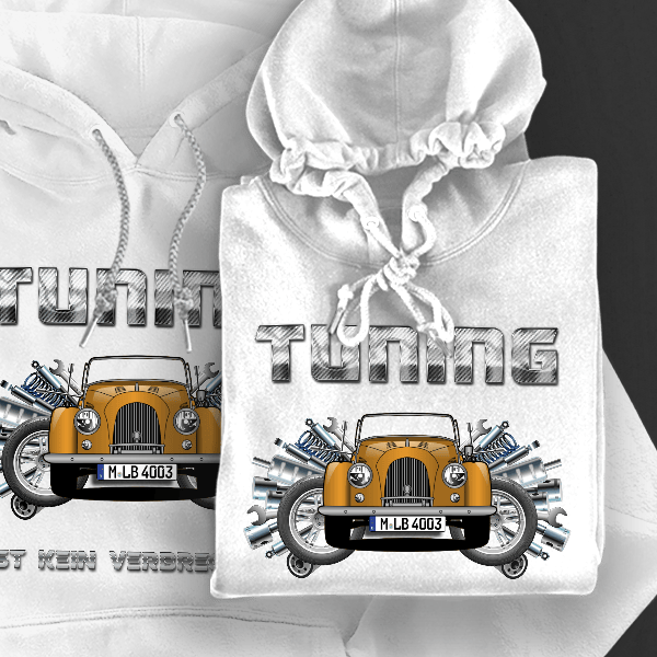 4/4 Hoodie für Damen u. Herren personalisiert mit deinem Auto u. Kennzeichen!