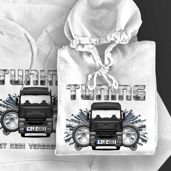 TGA 26.480 Hoodie für Damen u. Herren personalisiert mit deinem LKW u. Kennzeichen!