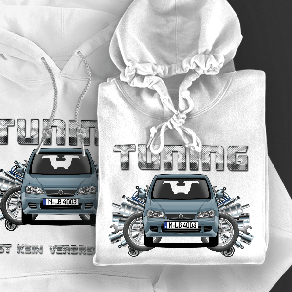 Idea Hoodie für Damen u. Herren personalisiert mit deinem Auto u. Kennzeichen!