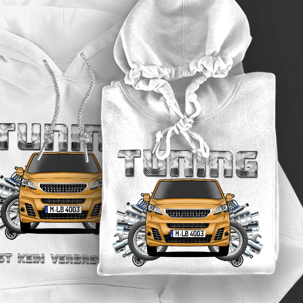Expert Hoodie für Damen u. Herren personalisiert mit deinem Auto u. Kennzeichen!