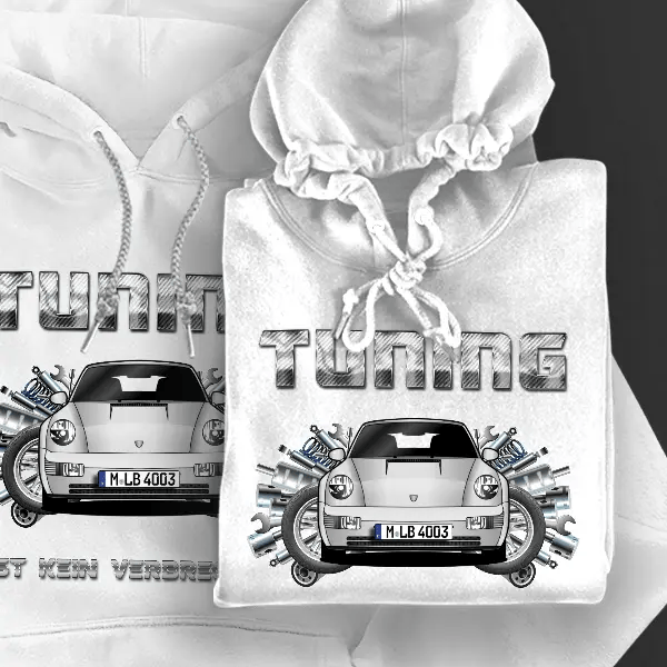 911 964 Coupe Hoodie für Damen u. Herren personalisiert mit deinem Auto u. Kennzeichen!