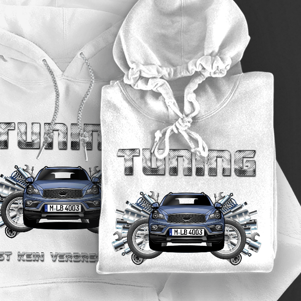 QX50 Hoodie für Damen u. Herren personalisiert mit deinem Auto u. Kennzeichen!
