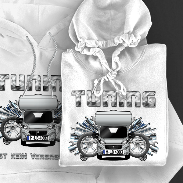 A700 Hoodie für Damen u. Herren personalisiert mit deinem Wohnwagen u. Kennzeichen!