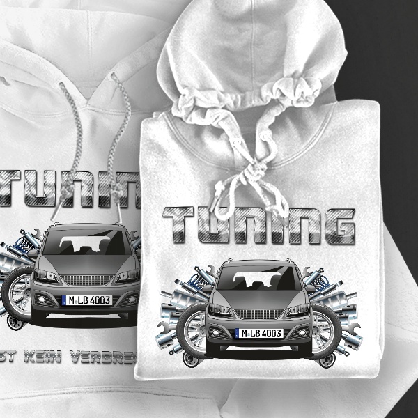 Alhambra Hoodie für Damen u. Herren personalisiert mit deinem Auto u. Kennzeichen!