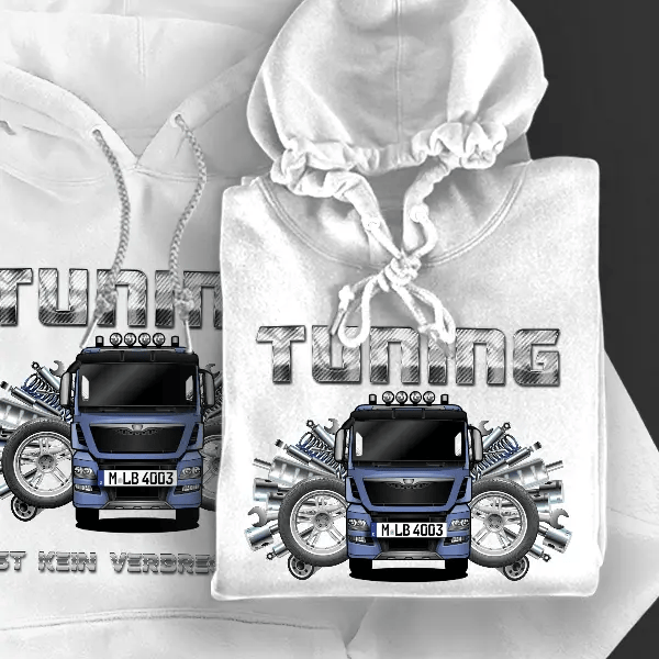 TGX 18.560 Hoodie für Damen u. Herren personalisiert mit deinem LKW u. Kennzeichen!