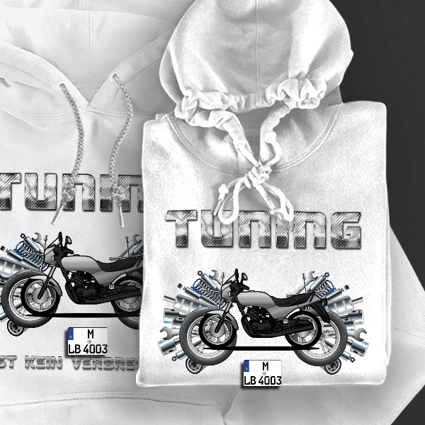 GPZ 305 Hoodie für Damen u. Herren personalisiert mit deinem Motorrad u. Kennzeichen!