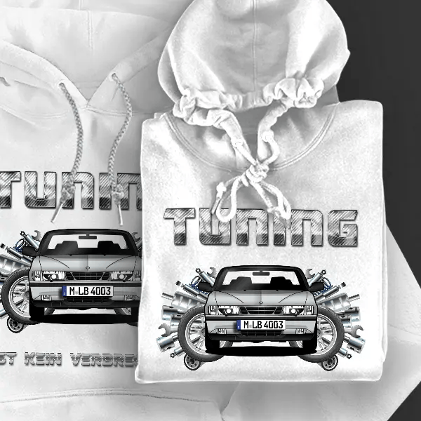 900 Cabriolet Hoodie für Damen u. Herren personalisiert mit deinem Auto u. Kennzeichen!