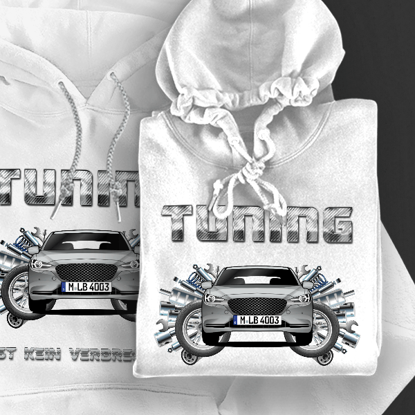 6 Hoodie für Damen u. Herren personalisiert mit deinem Auto u. Kennzeichen!