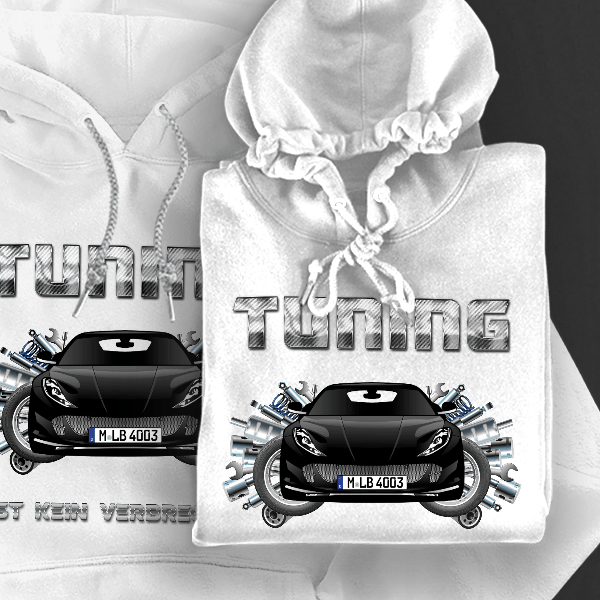812 Coupe Hoodie für Damen u. Herren personalisiert mit deinem Auto u. Kennzeichen!