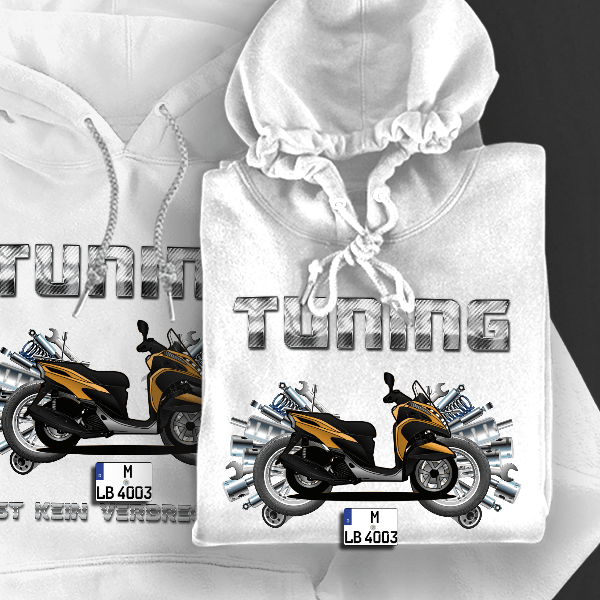 Tracity Hoodie für Damen u. Herren personalisiert mit deinem Motorrad u. Kennzeichen!