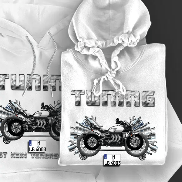 Rocket 3 Hoodie für Damen u. Herren personalisiert mit deinem Motorrad u. Kennzeichen!