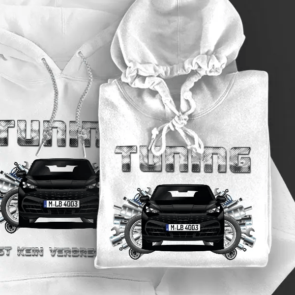 Tavascan Hoodie für Damen u. Herren personalisiert mit deinem Auto u. Kennzeichen!