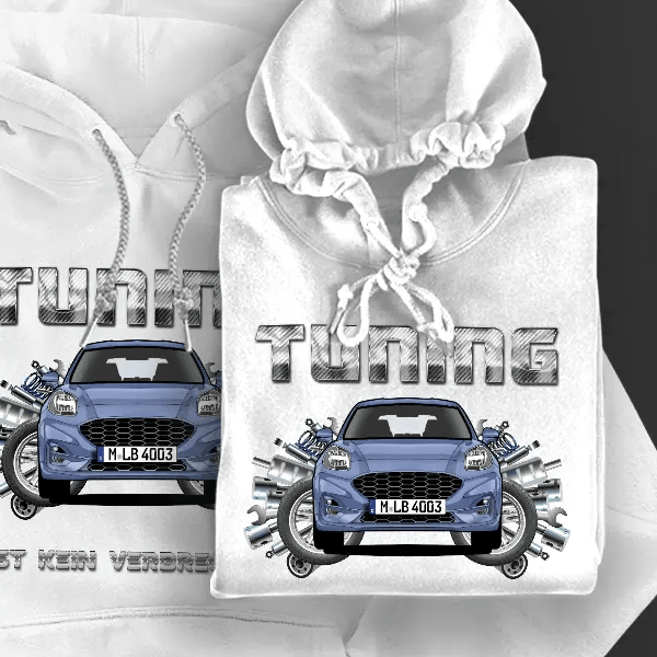 Puma Hoodie für Damen u. Herren personalisiert mit deinem Auto u. Kennzeichen!