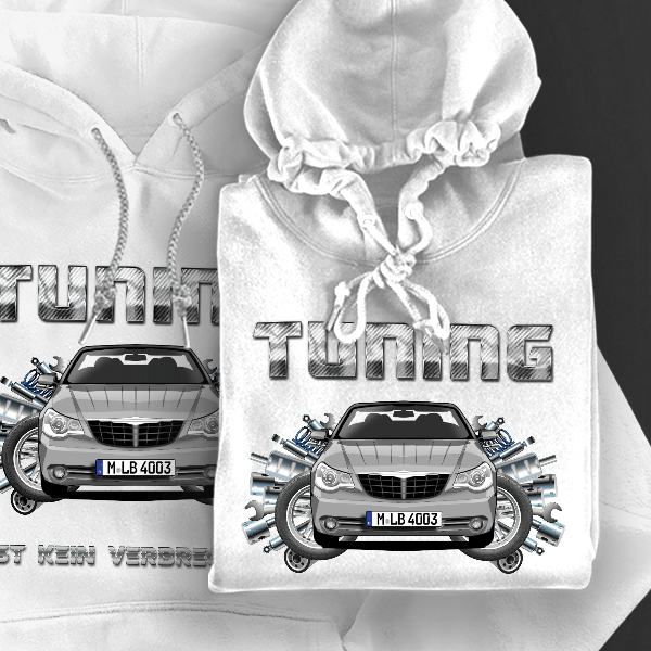 Sebring Limousine Hoodie für Damen u. Herren personalisiert mit deinem Auto u. Kennzeichen!