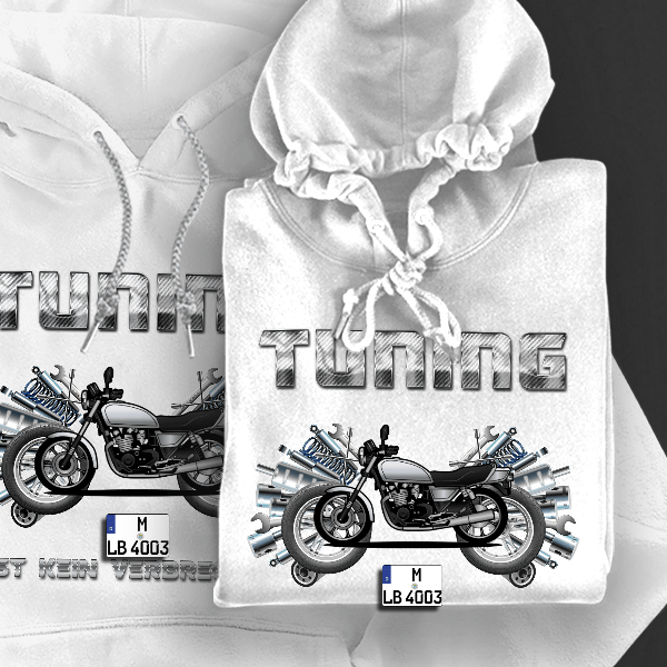 LTD Hoodie für Damen u. Herren personalisiert mit deinem Motorrad u. Kennzeichen!