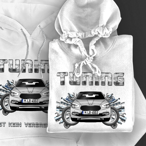 K9 Hoodie für Damen u. Herren personalisiert mit deinem Auto u. Kennzeichen!