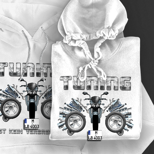 Z 1000 Hoodie für Damen u. Herren personalisiert mit deinem Motorrad u. Kennzeichen!