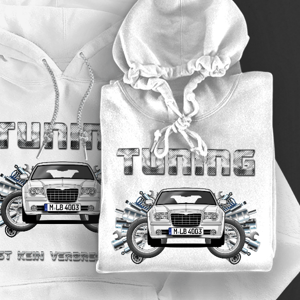 300 Combi Hoodie für Damen u. Herren personalisiert mit deinem Auto u. Kennzeichen!