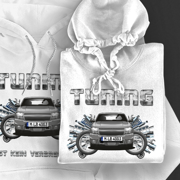 Avalanche Hoodie für Damen u. Herren personalisiert mit deinem Auto u. Kennzeichen!