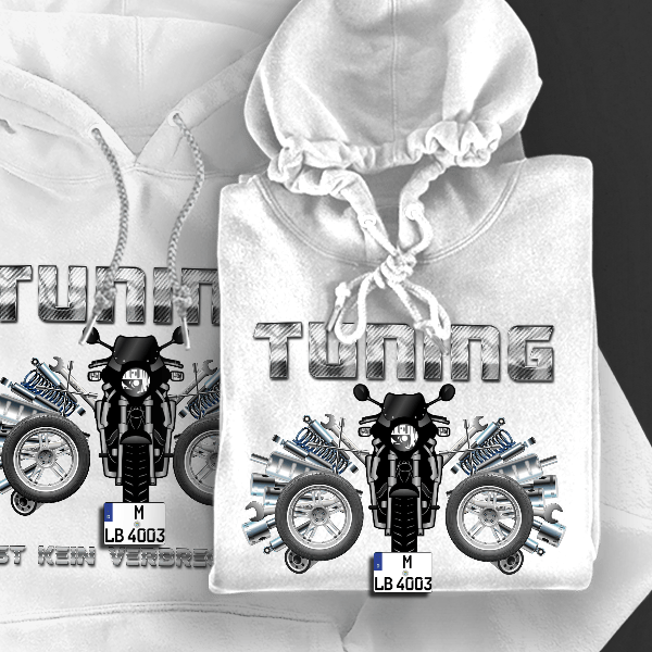 SV 650 Hoodie für Damen u. Herren personalisiert mit deinem Motorrad u. Kennzeichen!