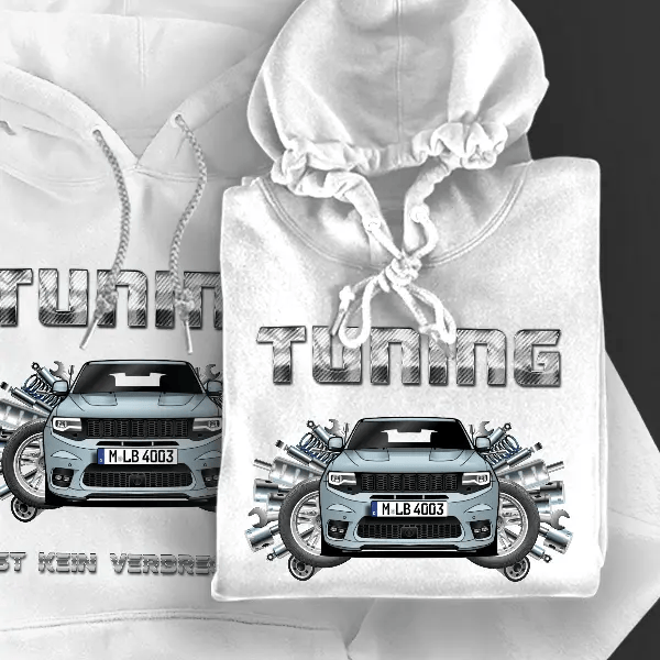 Grand Cherokee SRT Hoodie für Damen u. Herren personalisiert mit deinem Auto u. Kennzeichen!