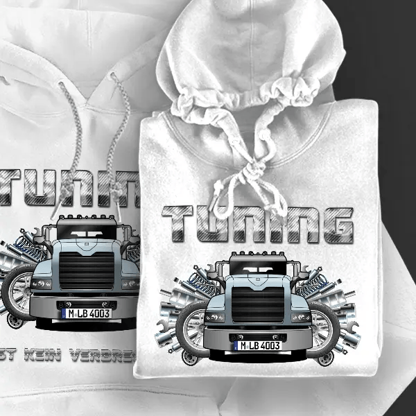 Titan Hoodie für Damen u. Herren personalisiert mit deinem LKW u. Kennzeichen!