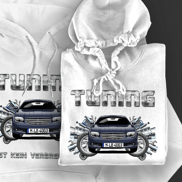Crossfire Hoodie für Damen u. Herren personalisiert mit deinem Auto u. Kennzeichen!