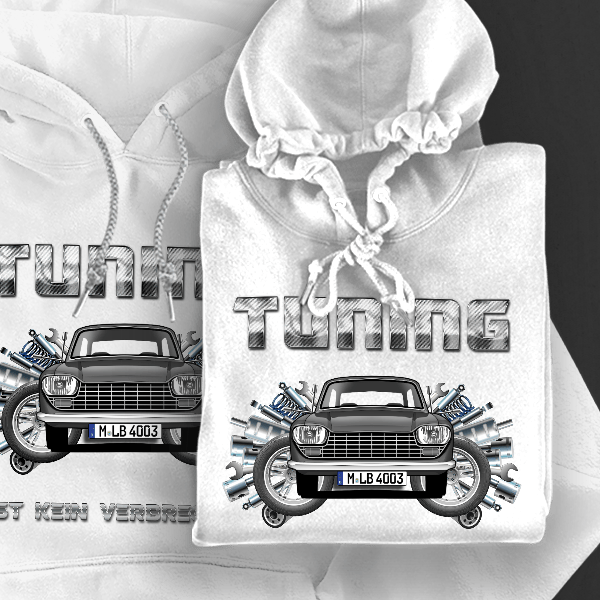 204 Caravan Hoodie für Damen u. Herren personalisiert mit deinem Auto u. Kennzeichen!