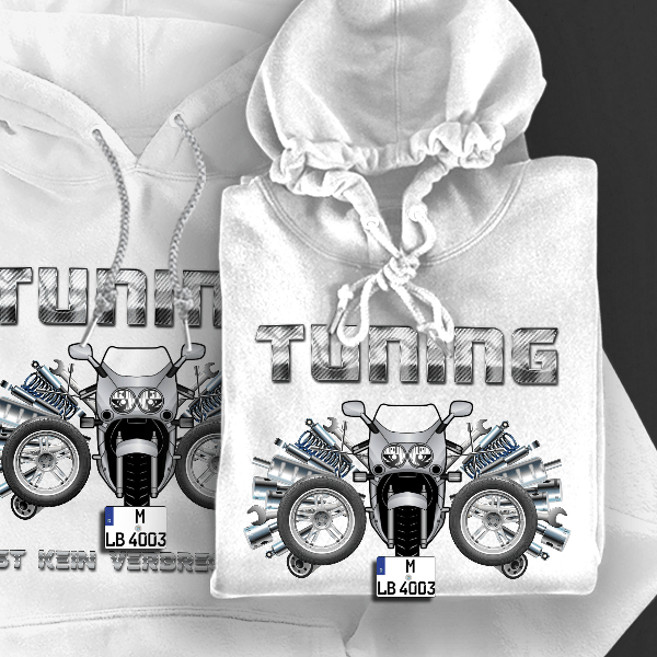 GSX-R 1100 Hoodie für Damen u. Herren personalisiert mit deinem Motorrad u. Kennzeichen!