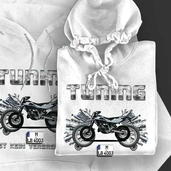 SM 125 Hoodie für Damen u. Herren personalisiert mit deinem Motorrad u. Kennzeichen!