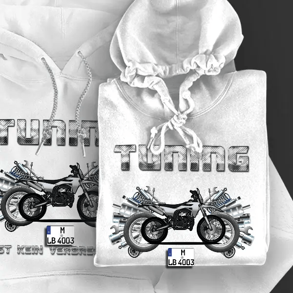 50 SE-R Factory Hoodie für Damen u. Herren personalisiert mit deinem Motorrad u. Kennzeichen!