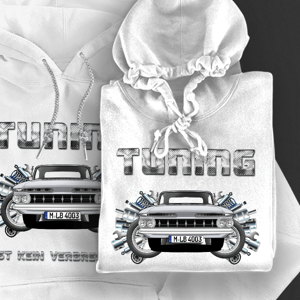 Impala Coupe Hoodie für Damen u. Herren personalisiert mit deinem Auto u. Kennzeichen!