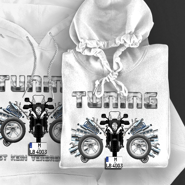 V-Storm 1000 Hoodie für Damen u. Herren personalisiert mit deinem Motorrad u. Kennzeichen!