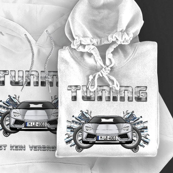 Aventador Roadster Hoodie für Damen u. Herren personalisiert mit deinem Auto u. Kennzeichen!